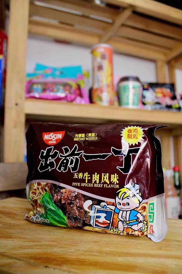 Fideos De Arroz Carne.